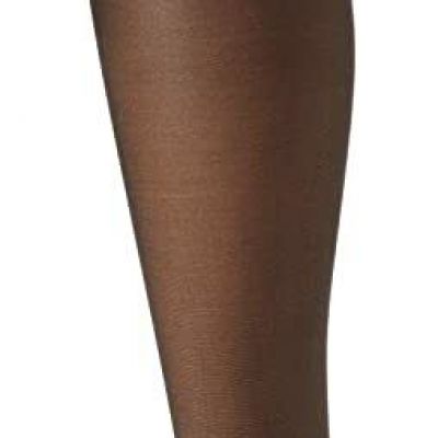 Hanes Silk Reflections 2 Pack Reinforced Toe Jet Black Knee Highs One Size