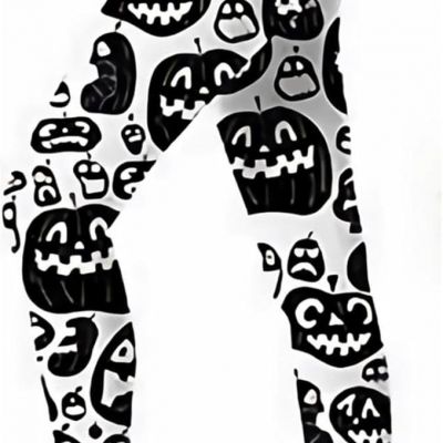 Womens Halloween Leggings plus Size Buttery Soft Yoga Pants Graphic Printed Work