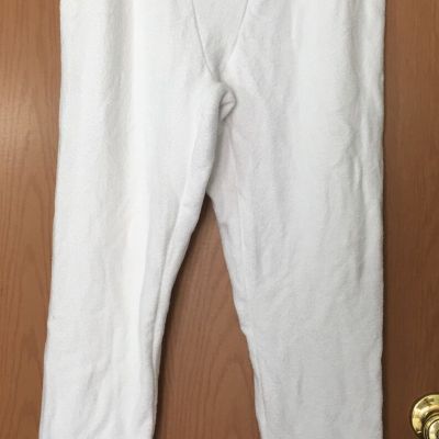 SKIMS Leggings Pants Terry Toweling Womens Plus Size 2XL White High Rise