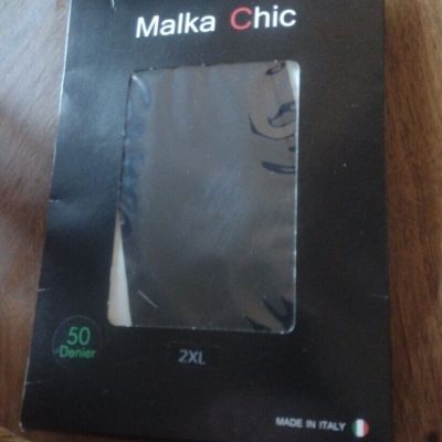 Malka Chic 2 XL 50 Denier Curvy Super Stretch Tights Black