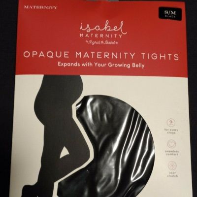 New S/M Black Isabel Maternity Opaque Maternity Tights by Ingrid & Isabel