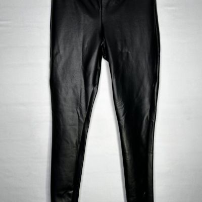 SPANX Assets All Over Faux Leather Leggings 20258R Black Women’s Size Large
