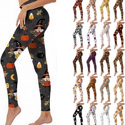 Womens Halloween Leggings plus Size Buttery Soft Yoga Pants Graphic Printed Work