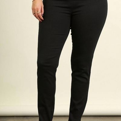 Umgee Plus Leggings With Elastic Waist And Back Pockets for Women