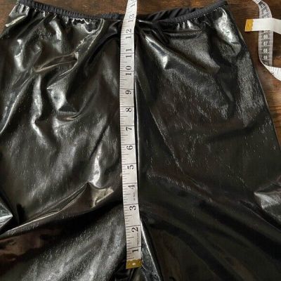 Aritzia Wilfred free black liquid latex shiny faux leather leggings size medium
