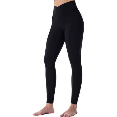 Womens Workout Leggings, High Waist Tummy Control, V Cross Waist, S (28