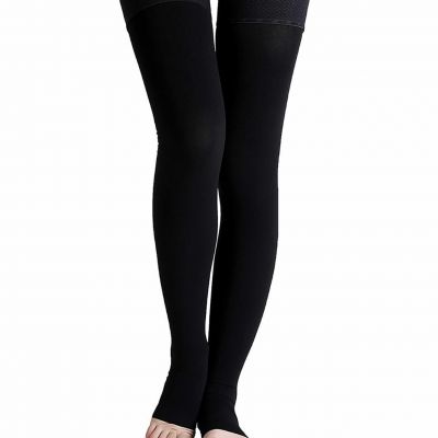 Runee Thigh High Open Toe Compression Stockings, High Quality