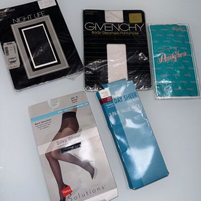 New Hanes Solutions Silky Sheer High Waist Knee High Black White S Small Mix S5