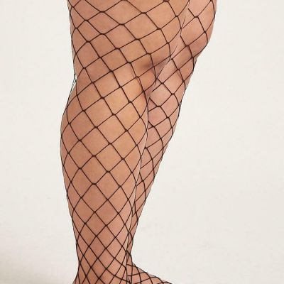 NEW Adult Babydoll Thigh High Fishnet Stockings in BLACK Fencenet Casual Lolita
