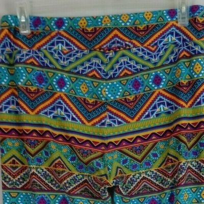 New LuLaRoe Tall & Curvy Leggings With Colorful Bright African Design