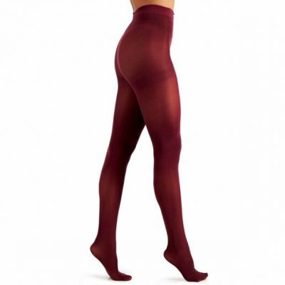 INC International Concepts Womens Size XS/S Solid Opaque Tights Black Currant