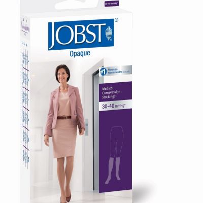 Jobst Womens Opaque Compression Knee High Stockings 30-40 mmhg Open Toe Supports