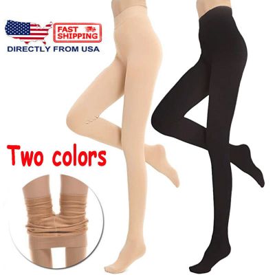 New Women Warm Thick Fleece Plush Tights Stocking Pantyhose Leg Fake Translucent