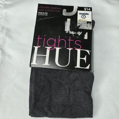 HUE Graphite Heather Ultimate Opaque Control Top Tights Womens Size 1 U3271
