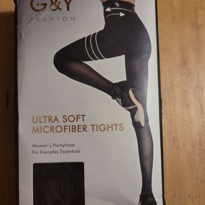 G&Y 2 Pairs Semi Opaque Tights for Women -  Control Top Pantyhose Size LARGE