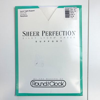 Vintage Sheer Perfection Silky Lycra Pantyhose  - Size C - White