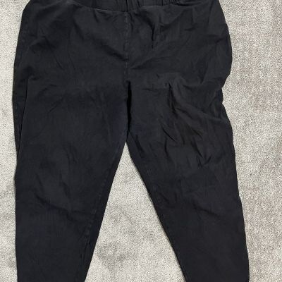 TORRID WOMENS PLUS SIZE 4 Solid Black Sweatpants ANKLE Workout