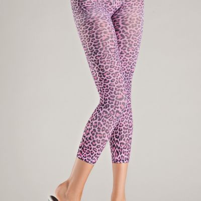 Comfortable Pink Leopard Print Footless Tights by Be Wicked-Animal Print-Soft