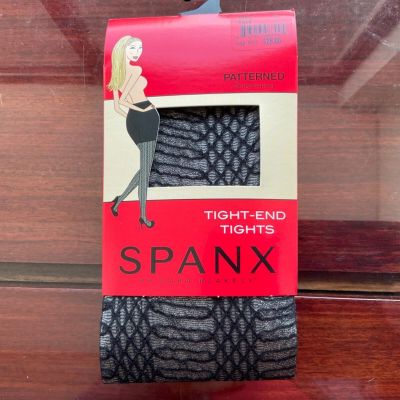 SPANX Tight-End Patterned Tights  Black Size C  NEW Bodyshaping!