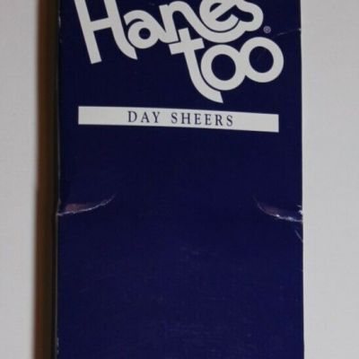 Hanes Too Day Sheers - 2 pair Knee Highs in Barely Black - Sandalfoot - Open box