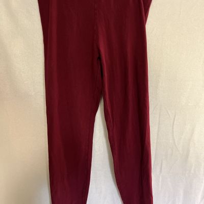 Forever 21 Women’s Size XL Leggings Brick Red Stretch Skinny At Ankles