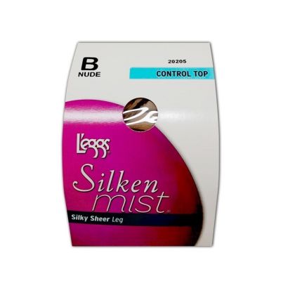 LOT of 4 Leggs Silken Mist Silky Sheer Leg Control Top | Nude | Size B