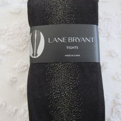 Lane Bryant Sparkling Glittered Black Panty Hose Size C-D