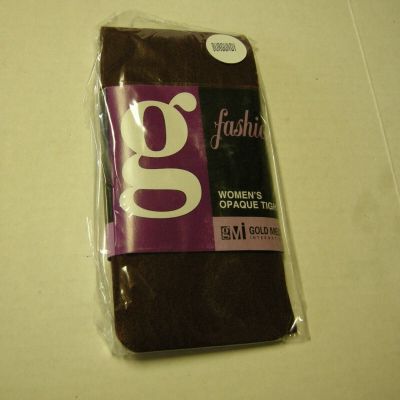 Ladies Opaque Tights By Gold Medal, Burgundy, Fits 120 to 165 Lbs. Brand New