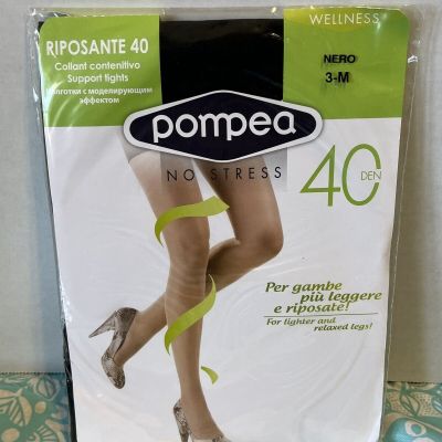 Pompea No Stress support tights size 3-M 40 Denier Nero black medium