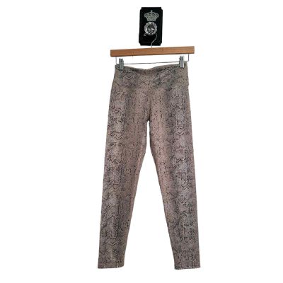 NOLI Snake Skin Print Workout Leggings with Shimmery Silver Size Small