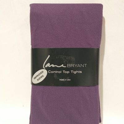 Lane Bryant Control Top Tights Purple Textured Size A/B, 1 Pair 5' To 6' USA