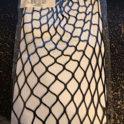 NEW Escante Fish Net Stockings Black One Size For Use W/ Garter Belt