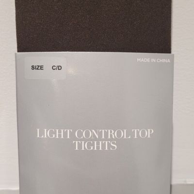 Avenue Chocolate Brown Light Control Top Tights Size CD Plus 180-235 Pantyhose