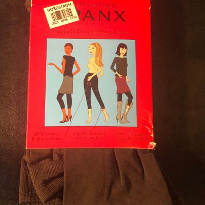 VINTAGE SPANX FOOTLESS BODYSHAPING TIGHTS SIZE D CHOCOLATE NEW