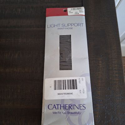 VINTAGE CATHERINES LIGHT SUPPORT  SATINY PANTY PANTYHOSE SZ B BLACK NEW USA