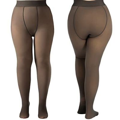 Winter Fleece Lined Tights Plussize Black Thicken 300g (Thick Fleece Lined)