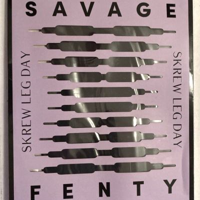 Savage X Fenty Skrew Leg Day Stockings. Black, Size Unknown. Inventory # PH-17