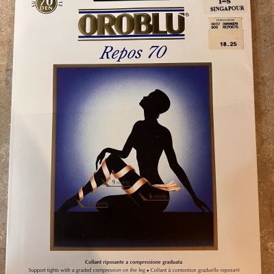 OROBLU Repos 70 3 Action Legs Tights Size SMALL Singapour Black COMPRESSION NEW
