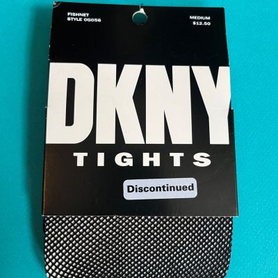 DKNY Vintage 2001 New Tights Black Fishnet Style OG056 Discontinued Medium