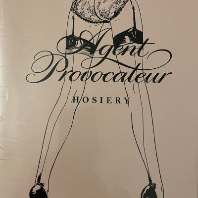Agent Provocateur Hosiery Astra champagne black xs seam & heel hosiery 15den New
