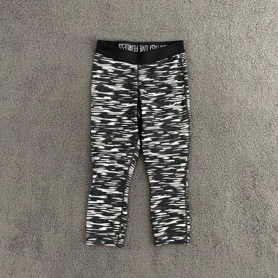 Nike Leggings Womens XS Black Camouflage Crop Gym Dri-Fit Activewear Ladies