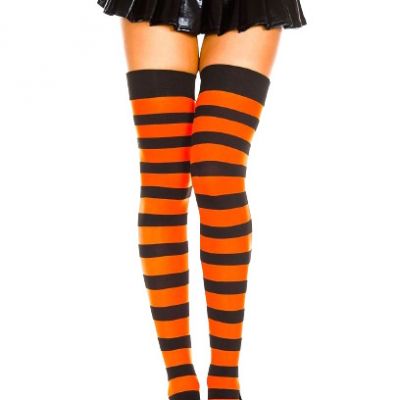 sexy MUSIC LEGS halloween WIDE horizontal STRIPES striped THIGH highs STOCKINGS