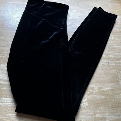 Perfect SPANX Shiny Luxe Velvet High Waisted LEGGINGS-BLACK-# 2070-Size SMALL