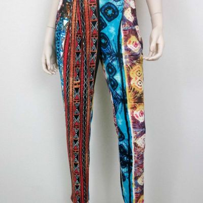 STYLE RACK Fashion Leggings Yoga Pants Print Waist Band Multi-Color M