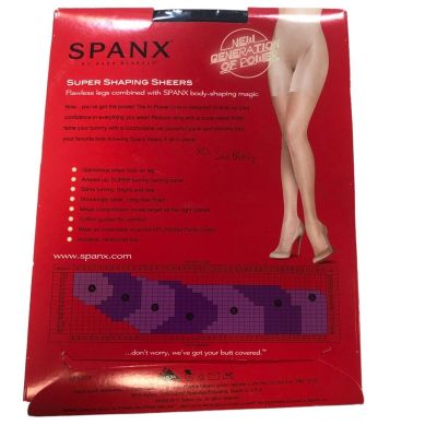 Spanx Super Shaping Sheers In-Power Line Tummy Control size B Black NWT