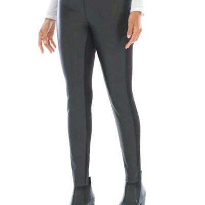 NWT SOMA L STYLE ESSENTIALS BLACK SMOOTHING FAUX LEATHER PONTE LEGGING PANTS