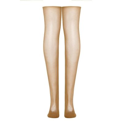 Women Opaque Spandex Thigh High Long Stockings Hold Up Pantyhose Tights Clubwear