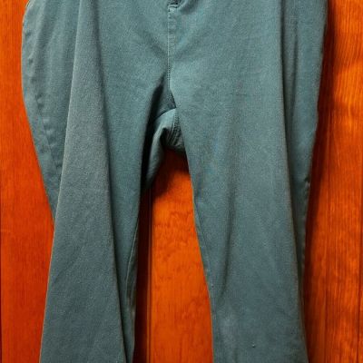 Terra & Sky Plus Size 1X 16W-18W Stretch Pull On Denim Capri Jeggings Cool Water