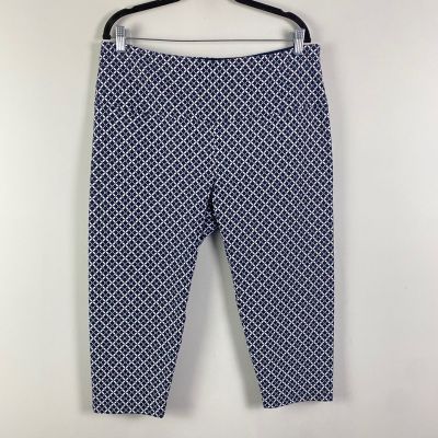 Suave Capri Leggings Size 1X Navy White Revolutionary Tummy Control