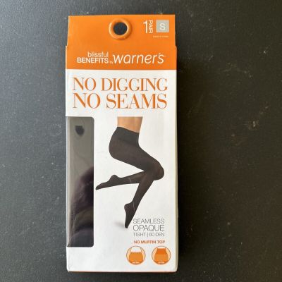 Warner’s Seamless Opaque Tights S Black Blissful Benefits Den 60 Women Hosiery